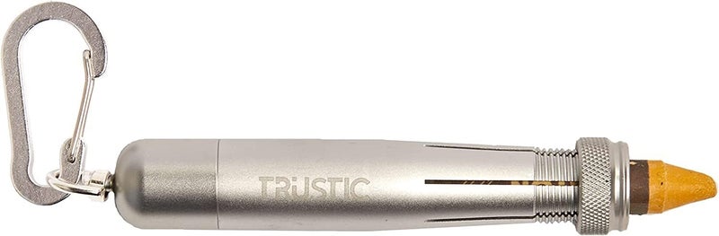 Trustic - Lumber Keel Crayon Holder for 1/2" Round or Hexagonal Crayons, Industrial Heavy Duty Construction Carpenter Metal Holder (Silver) - Image 1